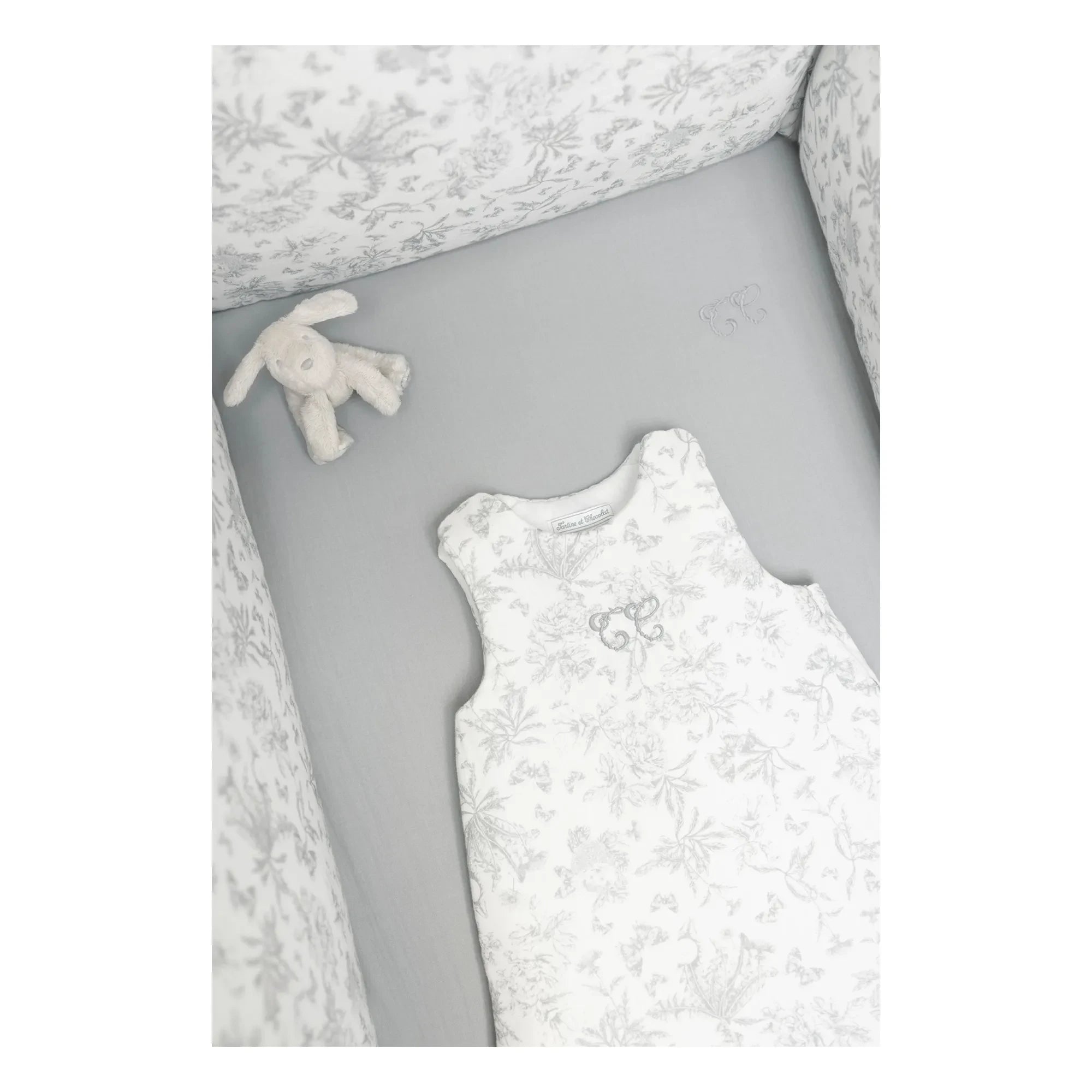 Tartine et Chocolat - Toile de Jouy Bettumrandung | Grau