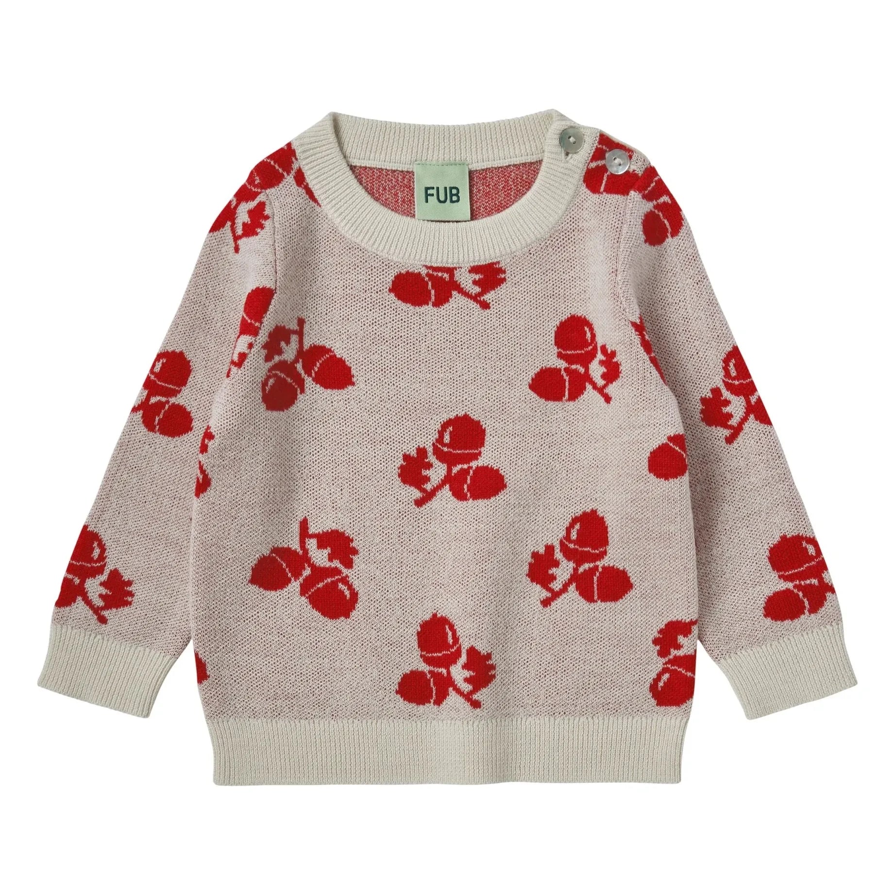 FUB - Acorn Jersey de bebé de punto fino con lana merino | ecru