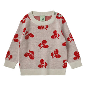 FUB - Acorn Fein gestrickter Merinowoll-Babypullover | Ecru