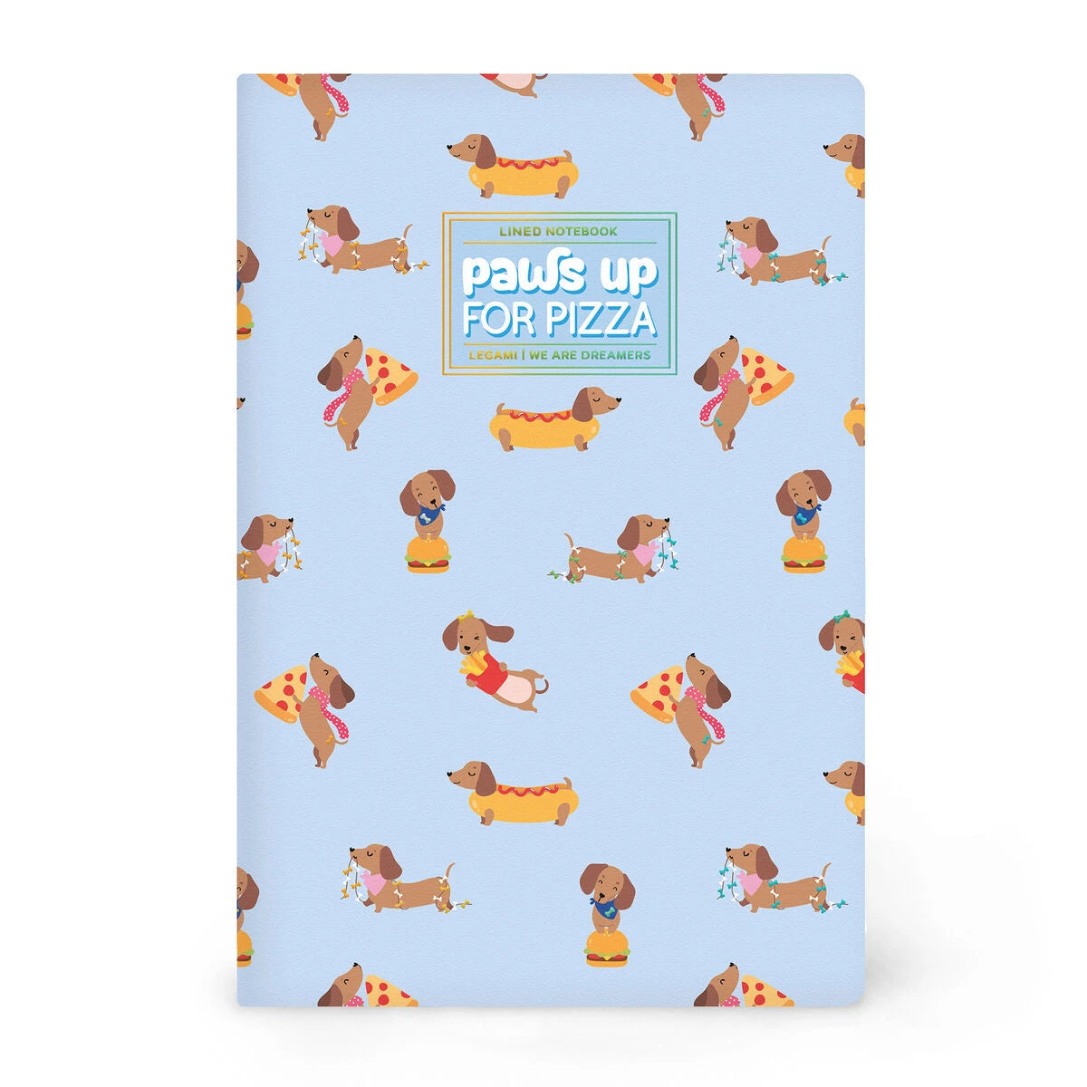 Legami - Çizgili A5 Defter - Resimli Sert Kapak - Köpek