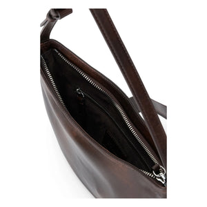 Staud - Bolso de cuero Harlow Crescent | Café