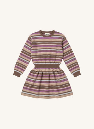 Smallable Kid - Ριγέ μάλλινο φόρεμα Lya | Ροζ