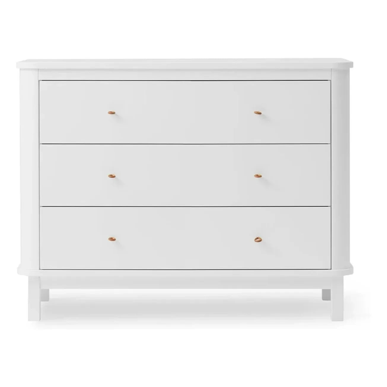 Oliver Furniture - Meşe ağacından 3 çekmeceli şifonyer | Beyaz