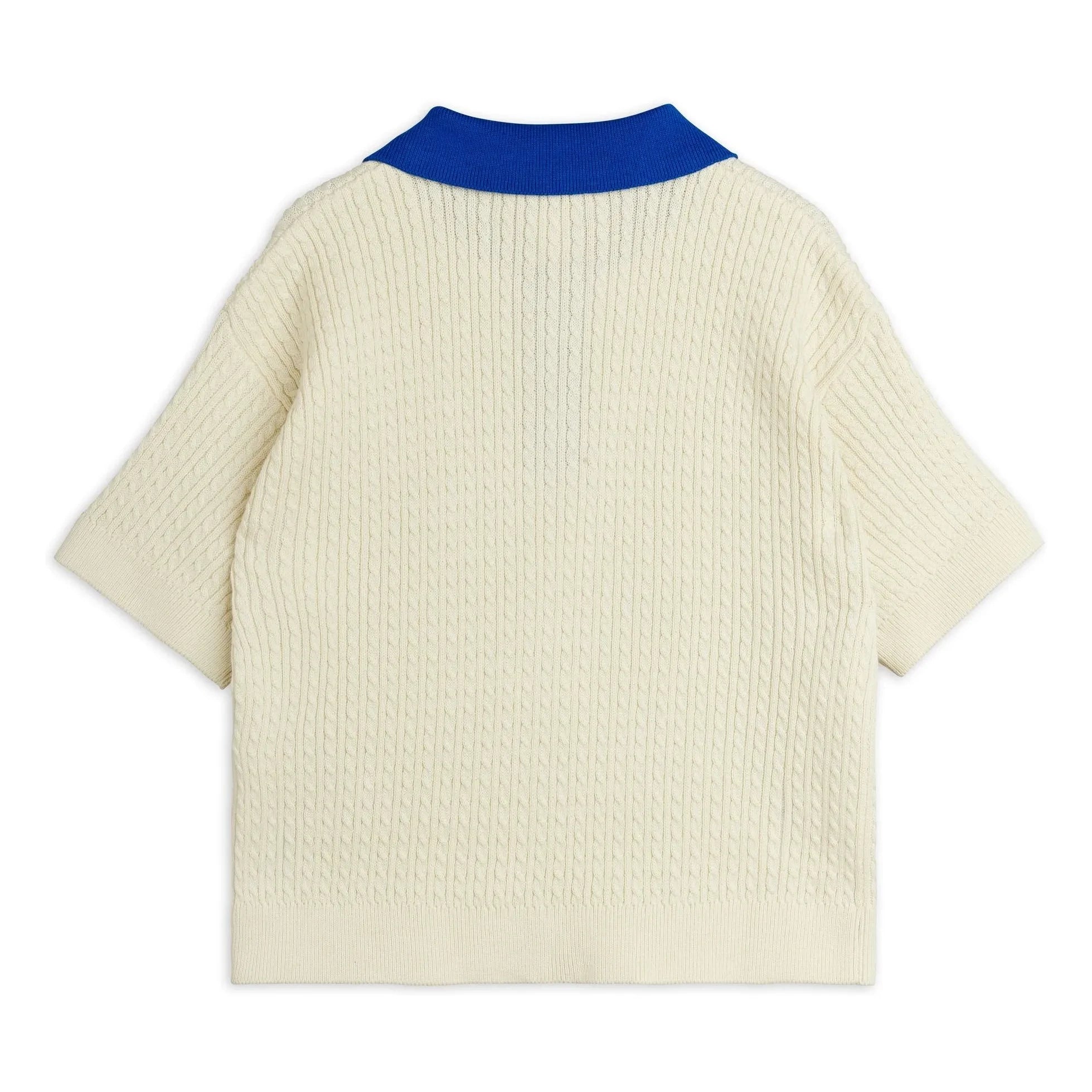 Mini Rodini - Poloshirt aus Bio-Baumwollstrick | Ecru