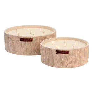 Côté Bougie - Striped Flat Candle - Dates