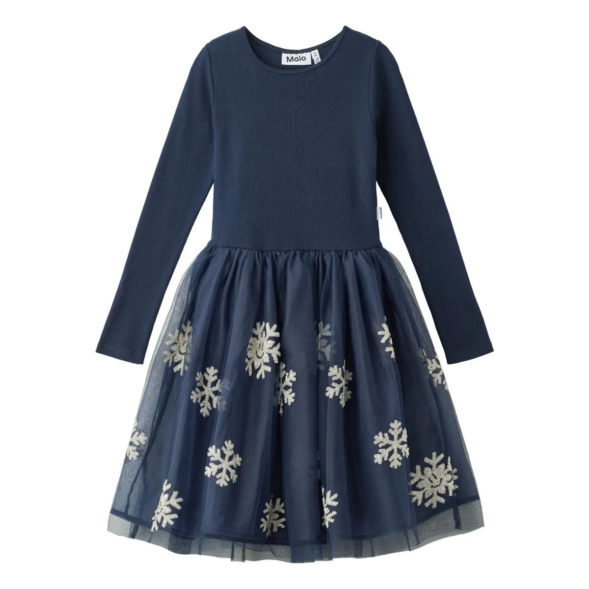 Molo - Vestido de tul Cyrus Flocons | Azul noche
