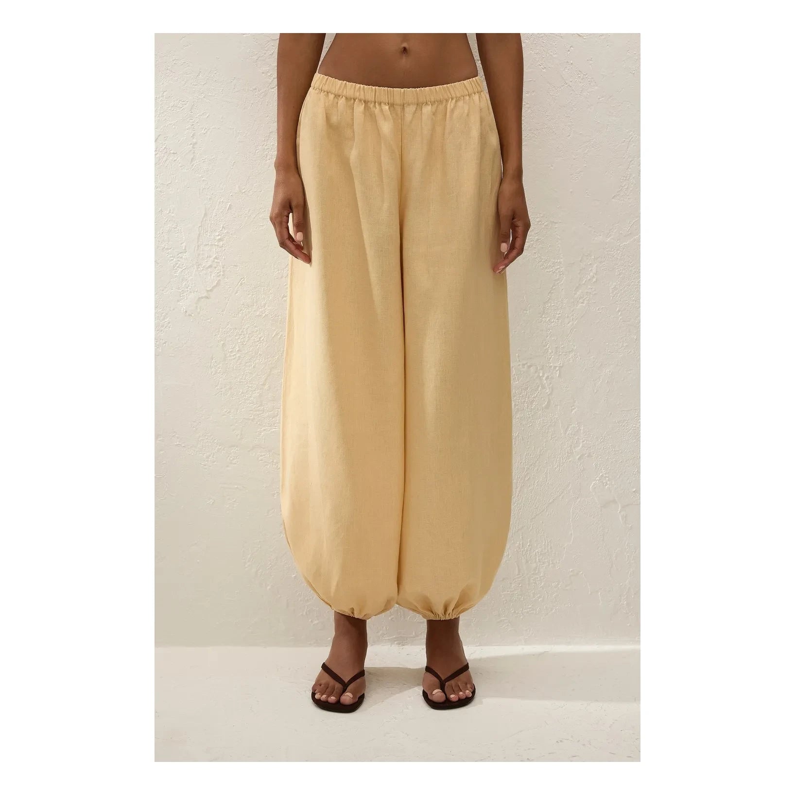 Faithfull the Brand - Kortez Keten Pantolon | Sarı