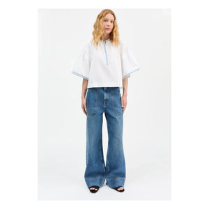 Skall Studio - Bluse Bonne Baumwolle | Weiß