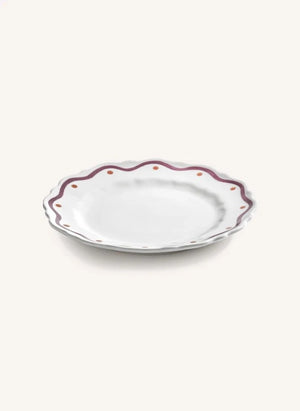 Serax - Charly Wellenmuster Dessertteller - 2er Set | Lila