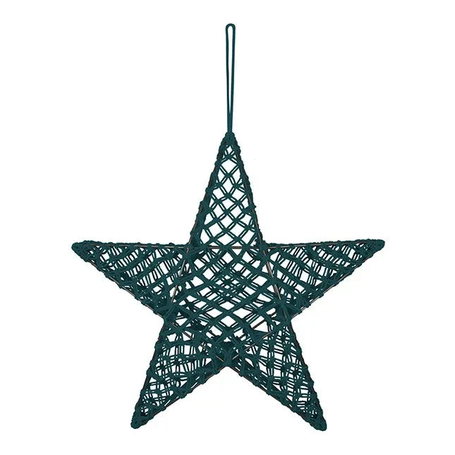Numero 74 - Macrame star lamp | Teal Blue S022