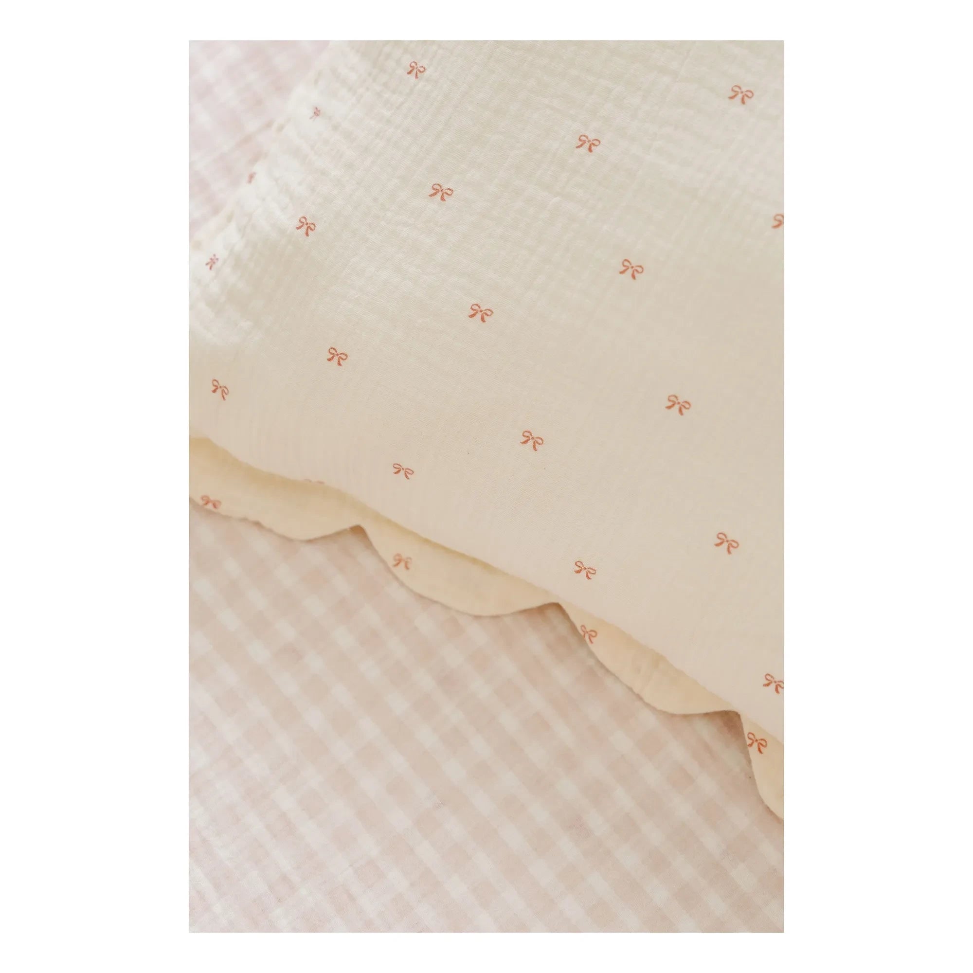 Soft Spot - Organic Cotton Ribbon Pillowcases - Set of 2 | Ivory