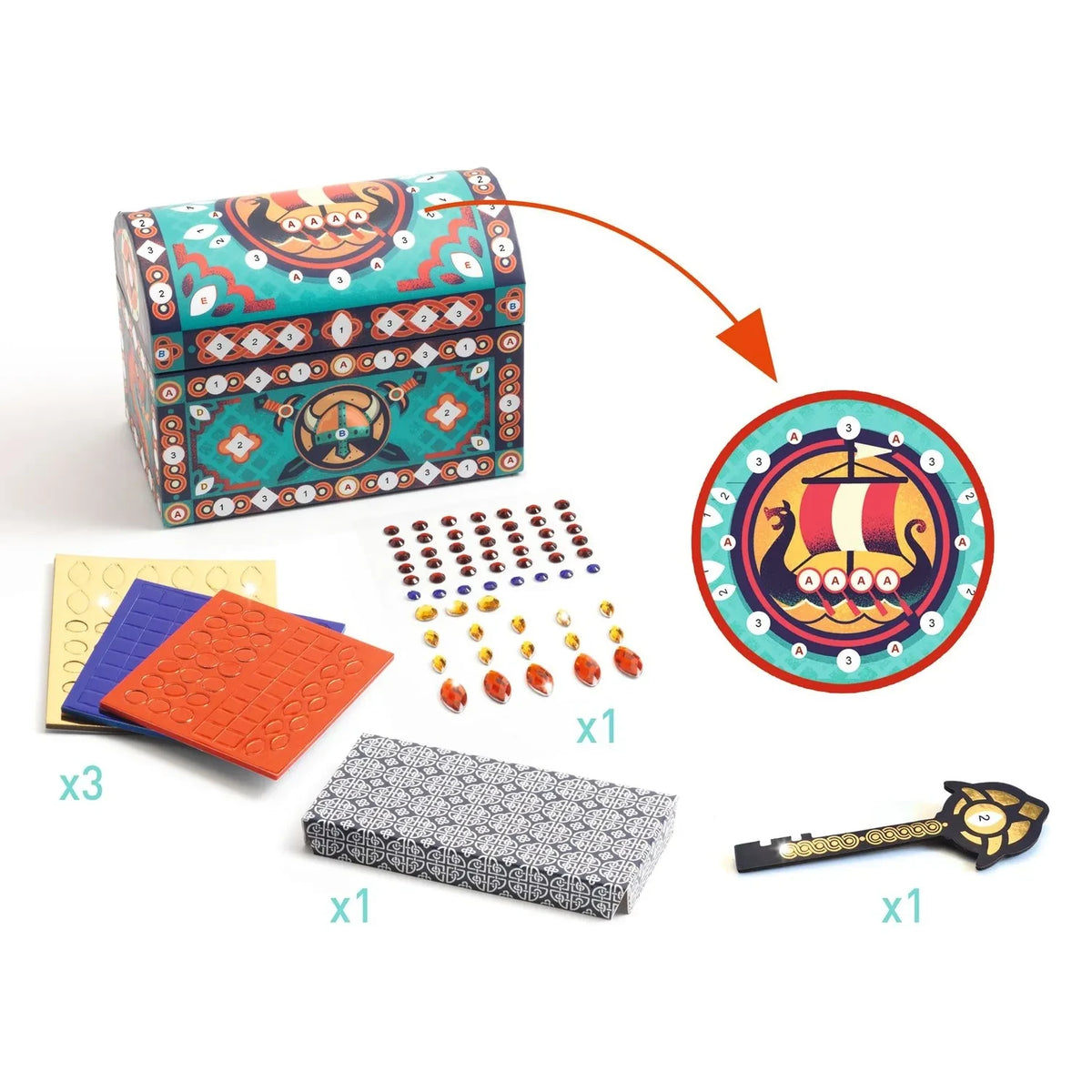 Djeco - Caja Decorativa "Super Tesoro"