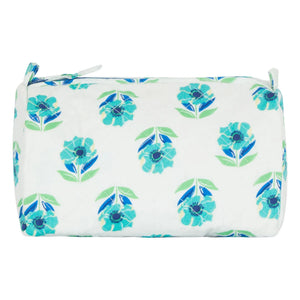 Lucas du Tertre - Blue bouti round toiletry bag | Azure blue