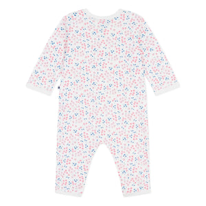 Petit Bateau - Dors Bien Fleuri pijama | Beyaz
