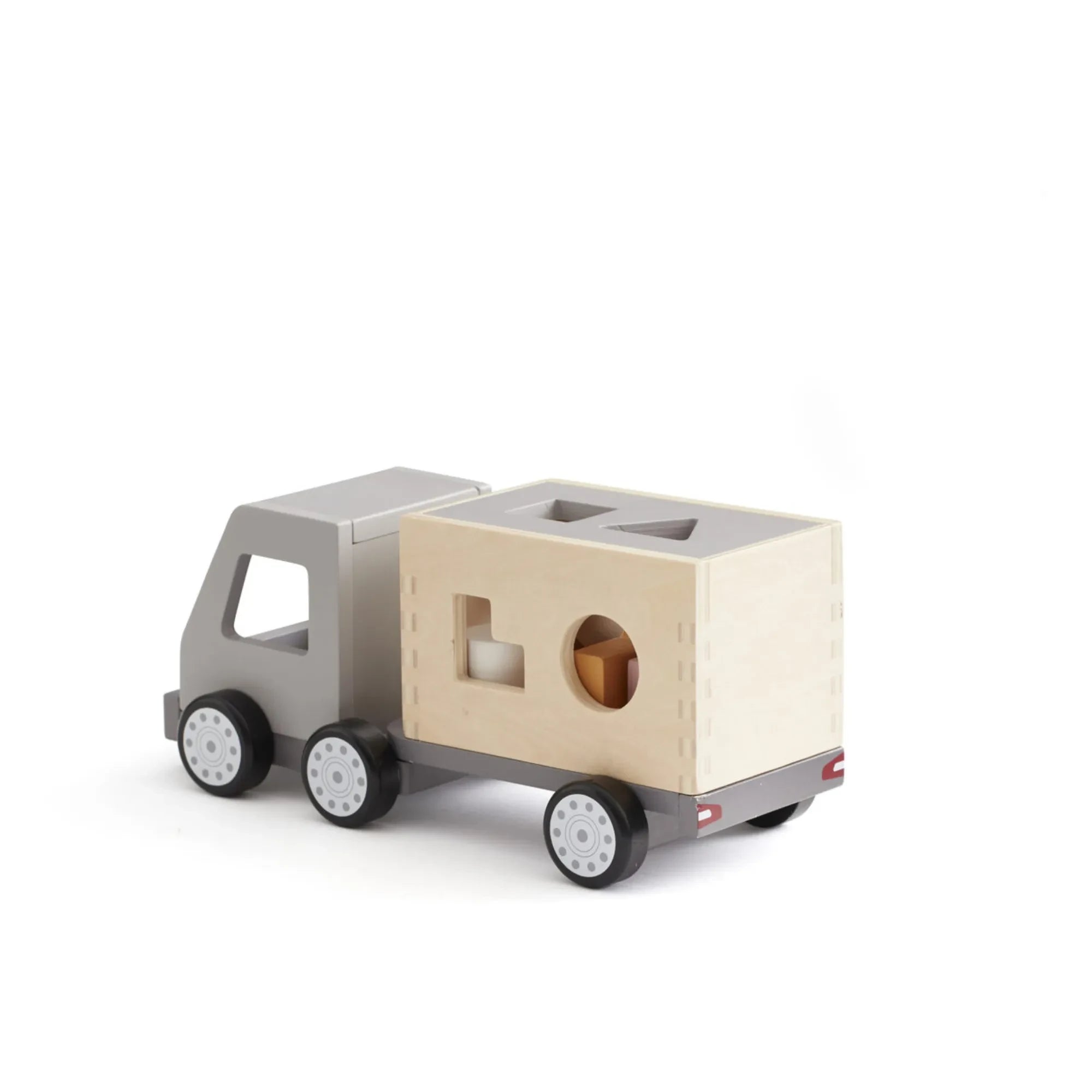 Kid's Concept – Müllwagen aus Holz mit Formsteckspiel