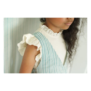 Soor Ploom - Pointelle Eyelet organik pamuklu Tişört | Bej pembe