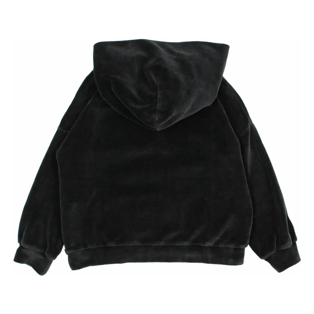 Búho - Kadife organik pamuklu kapüşonlu sweatshirt | Kömür grisi