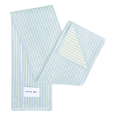 Maison Deux - Striped bath towel | Blue