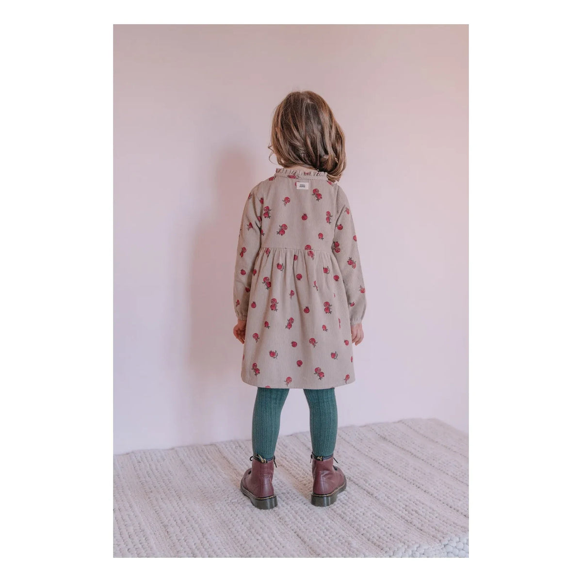 Studio Bohème - Vermont Narlı Elbise, Fitilli Kadife, Organik Pamuk | Toprak Kahverengi