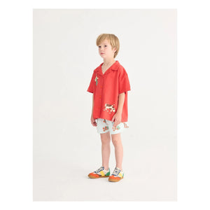 Bobo Choses - Bio-Baumwollshorts mit Tomaten | Hellblau