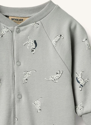 Wheat - Lou Chiens Bio-Baumwoll-Overall | Grau-blau