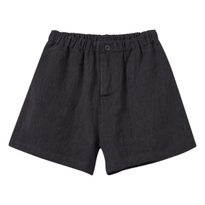 Karamell - Bambus-Leinen-Hemd und Shorts Set | Abyss Blue