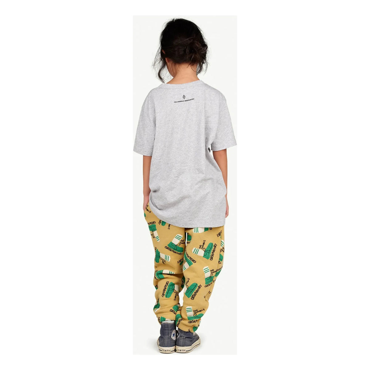 The Animals Observatory - Oversize T-Shirt mit großem Hahn | Heather Grau