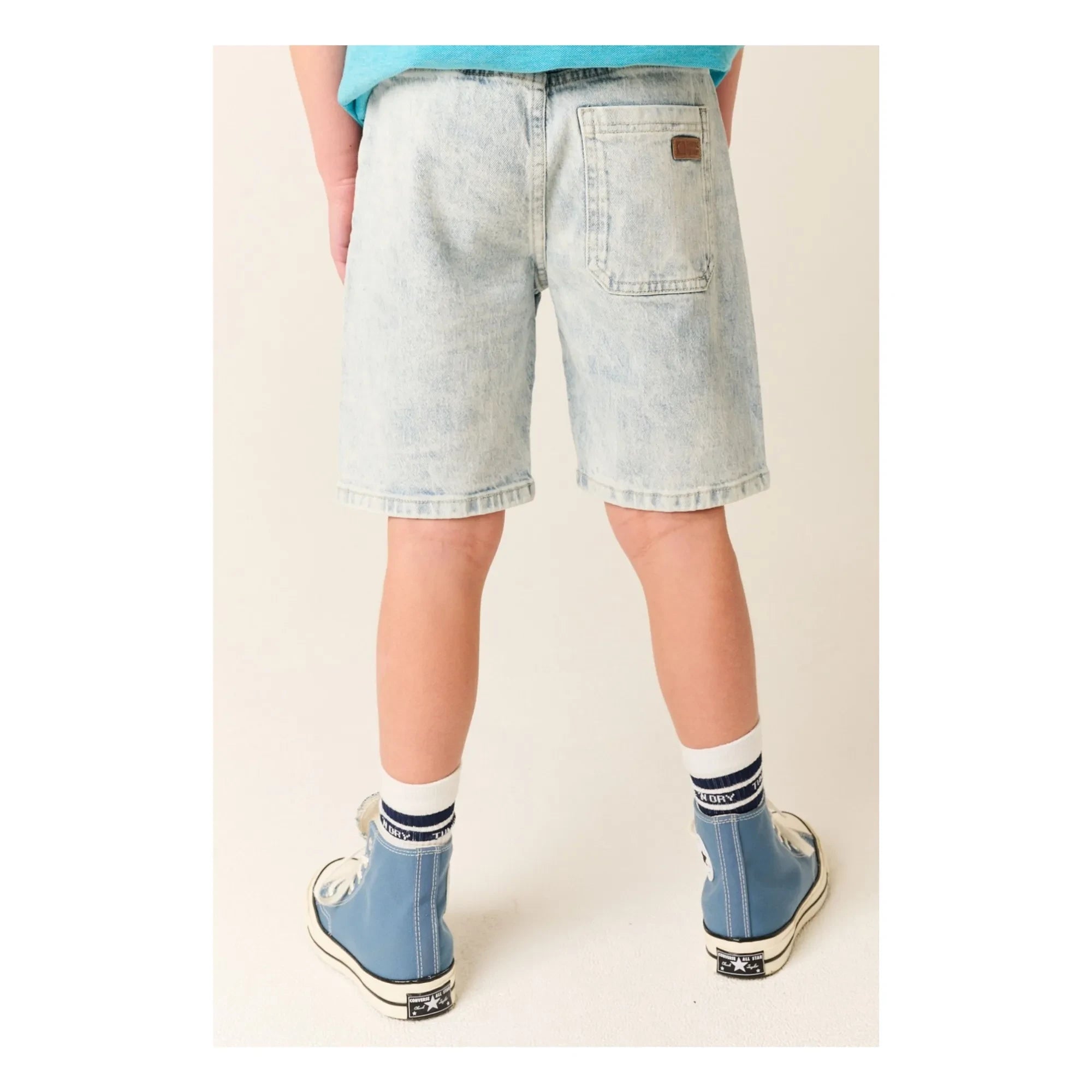 Tumble N'Dry - Juan Denim Kordonlu Şort | Yıkanmış mavi
