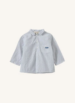 Caramel - Bullshark Striped Baby Shirt | Gray