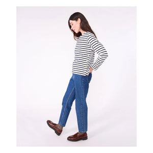 Petit Bateau - Organic Cotton Boat Neck Marinière | White