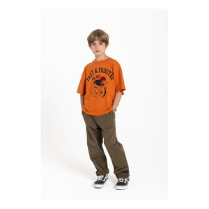 Hundred Pieces - Camiseta de Algodón Orgánico Finn Moto | Teja