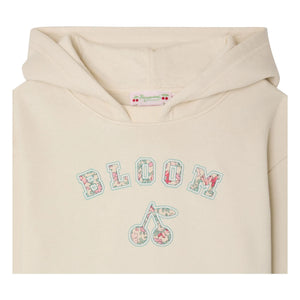 Bonpoint - Carmine Organik Pamuklu Kapüşonlu Sweatshirt | Chalk