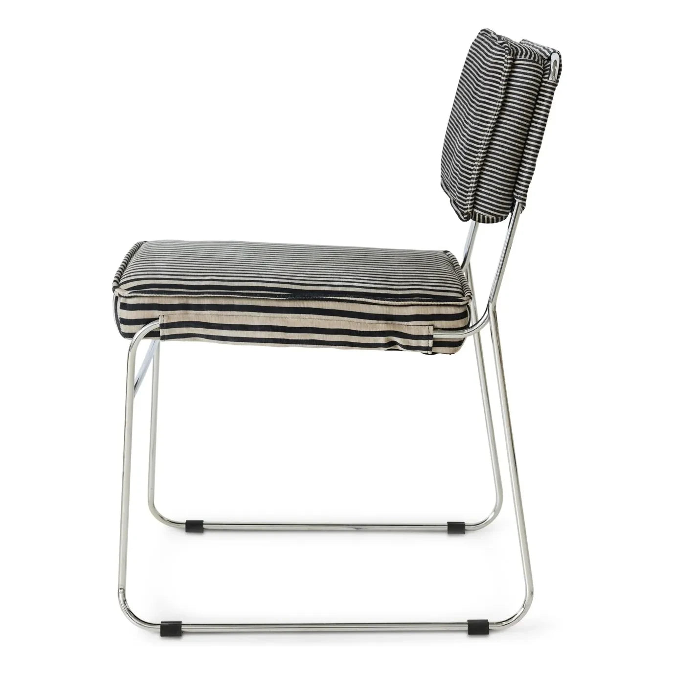 HKliving - Endless gestreifte Stühle - 2er Set | Grau