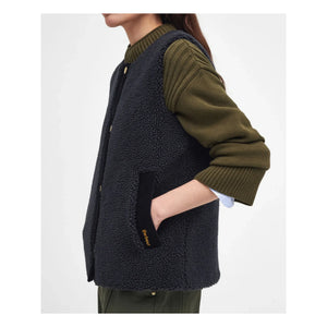 Barbour - Chaleco sin mangas Dulsie Shearling | Negro