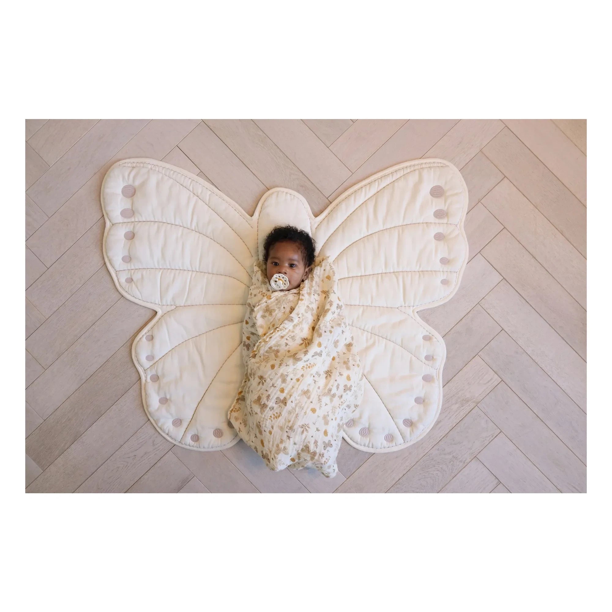 Cam Cam - Papillon Play Mat | Ecru