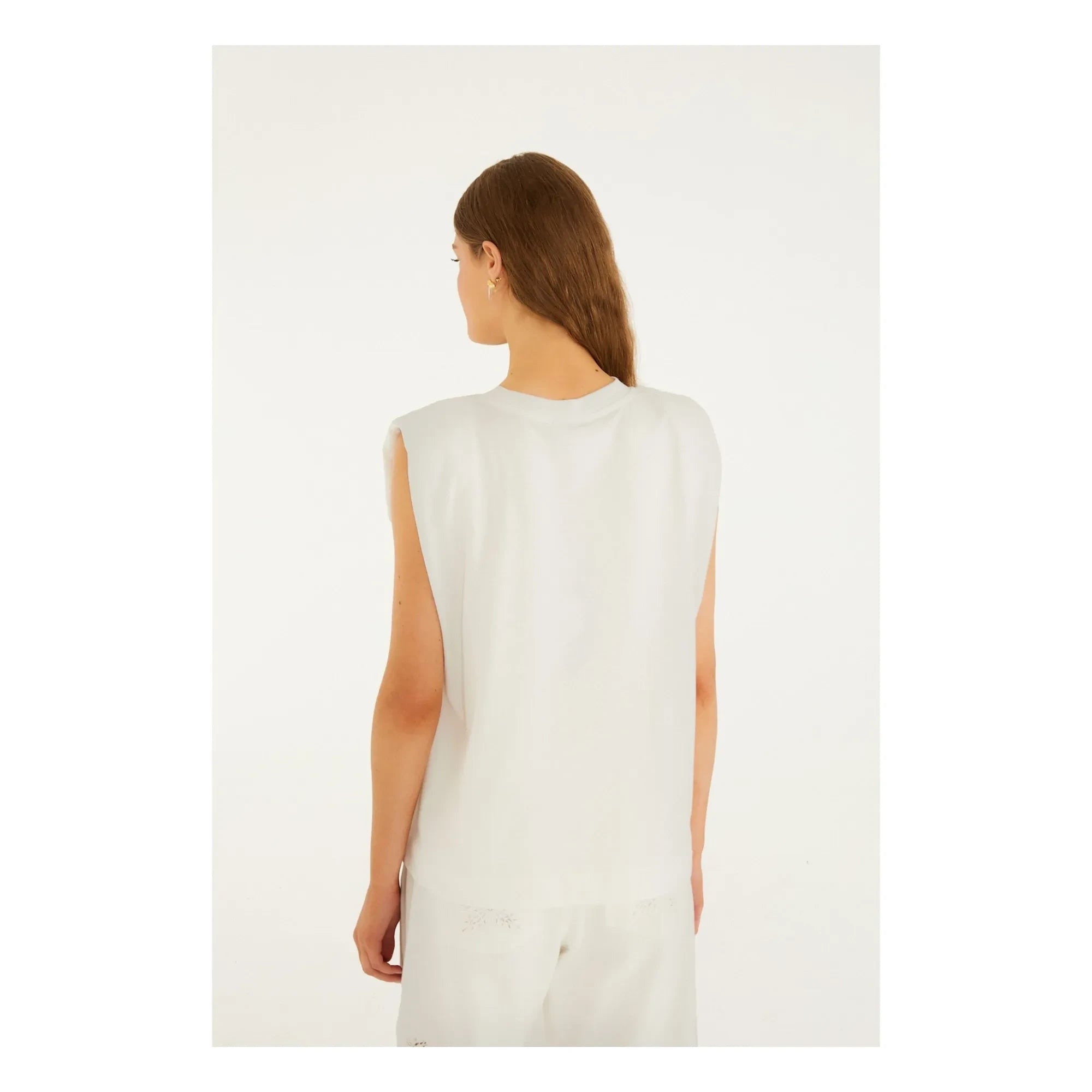 Farm Rio - Rio Epaulet T-Shirt | Weiß