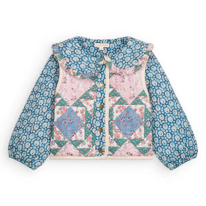 Louise Misha - Agara Patchwork Organik Pamuk Ceket | Mavi