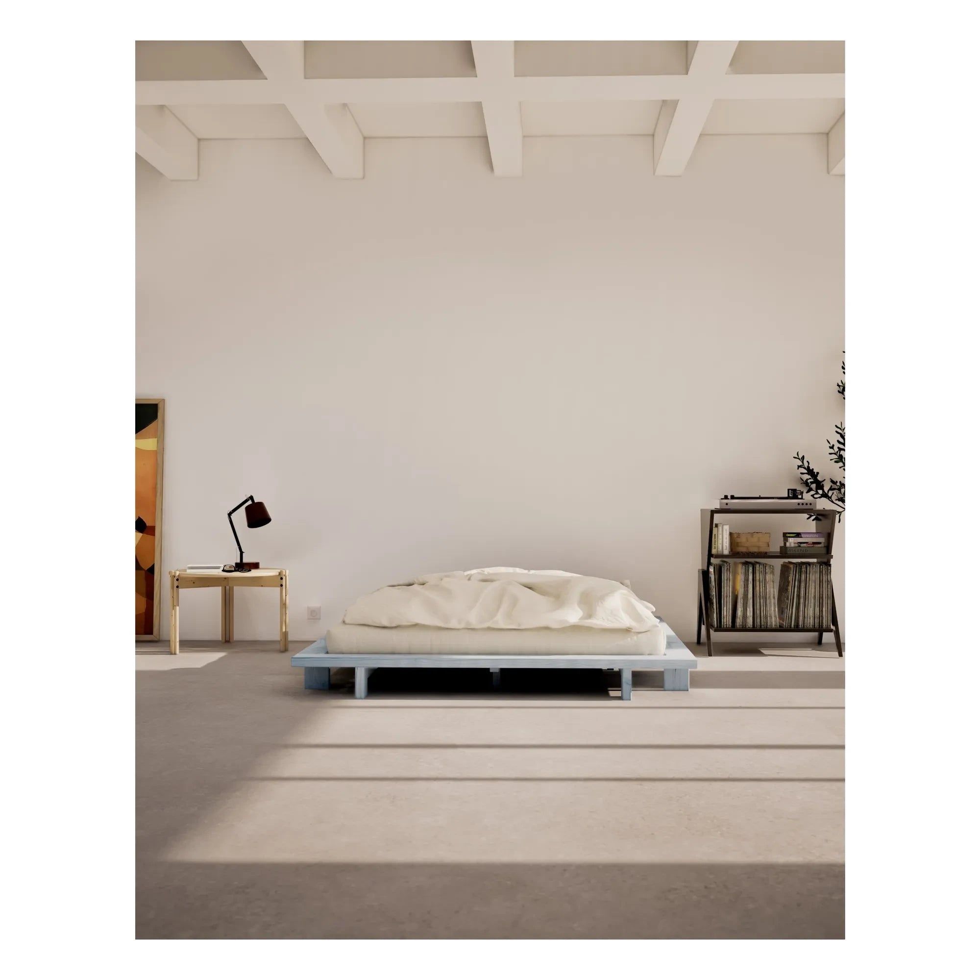 Karup Design - Japon ahşap yatak | Açık mavi