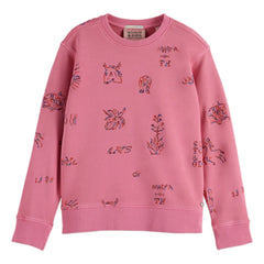 Scotch & Soda - Besticktes Sweatshirt mit Pferden | Rosa