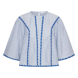 By Bar - Davin Bio-Baumwoll-Bluse | Blau