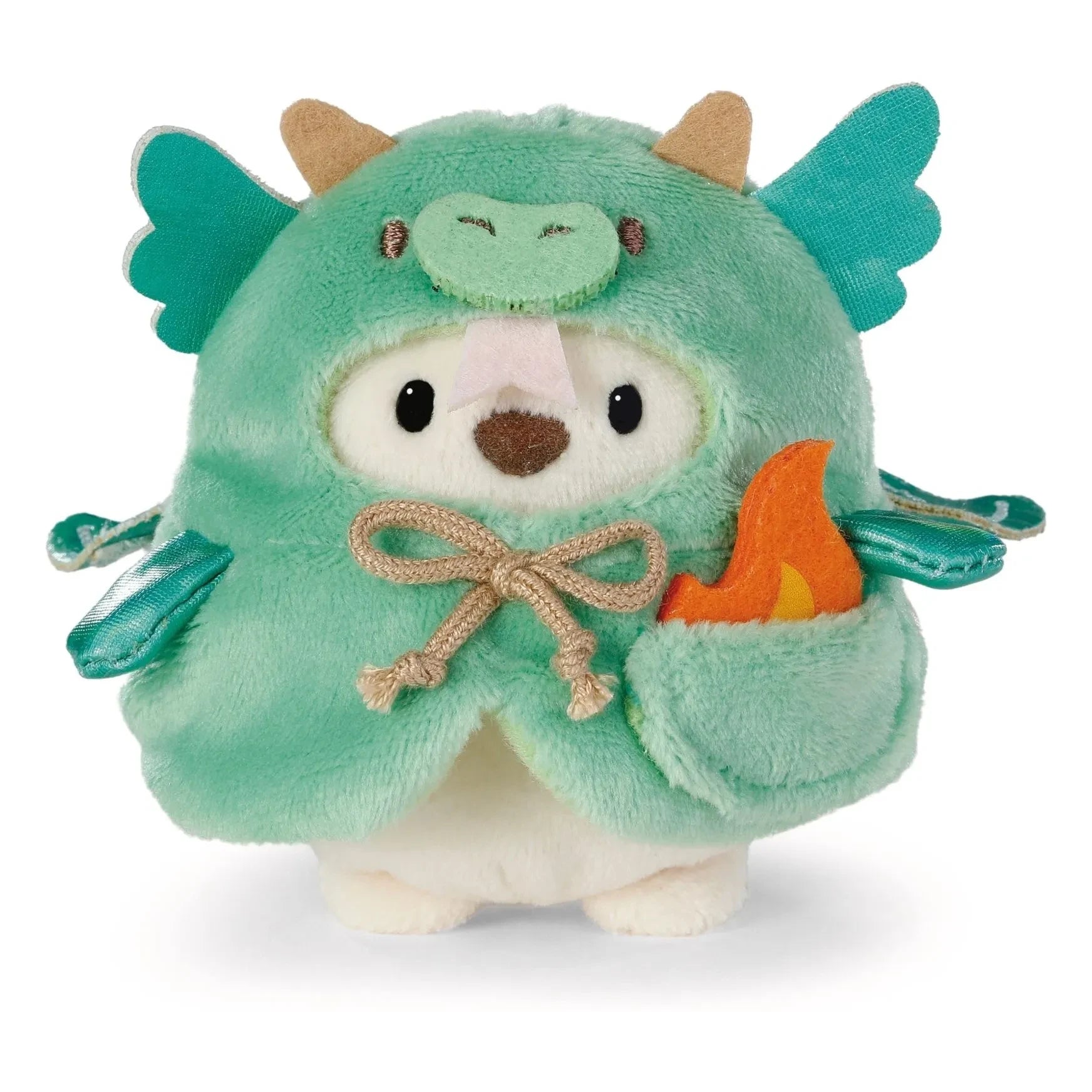 Nici - Snono Beyaz Ayı peluş Dragon kostümüyle | Yeşil