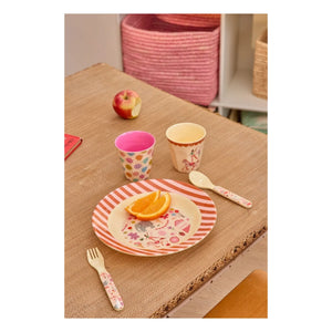 Rice - Fun Fair Melamine Fork and Knife Set | Pink