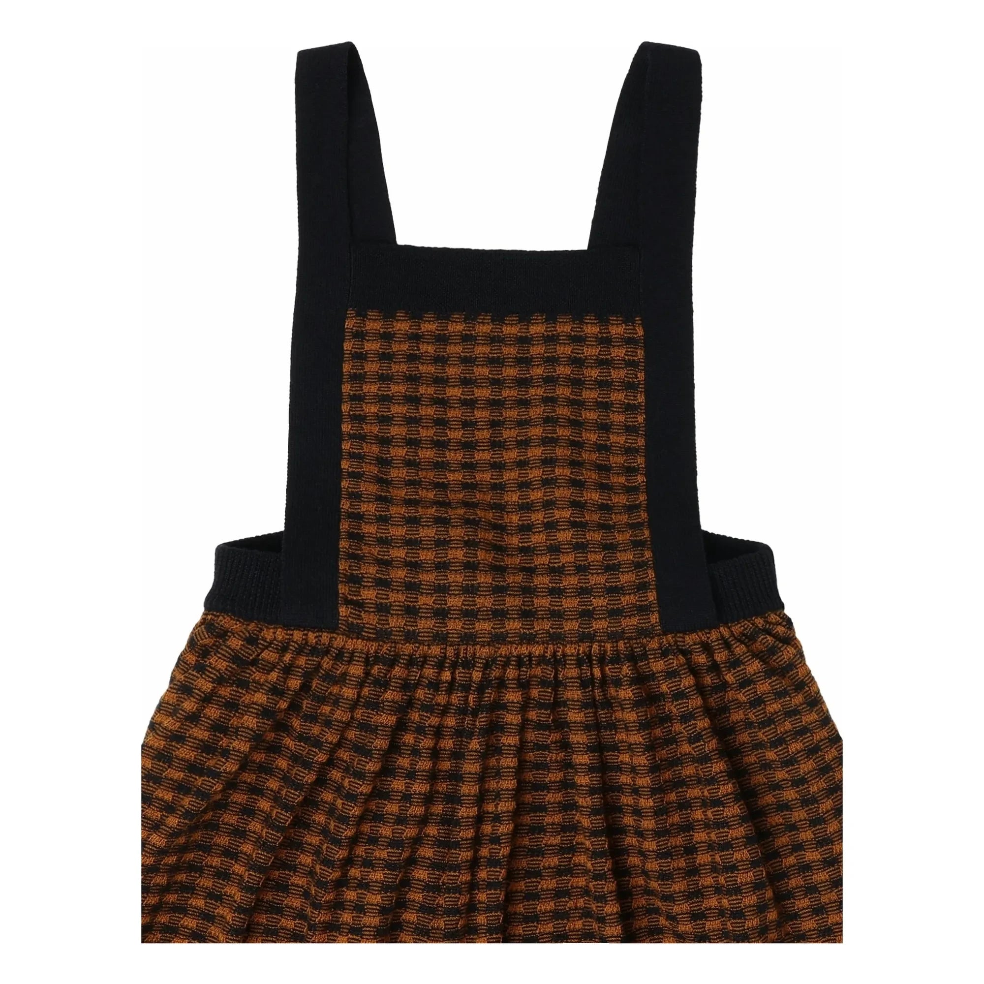 FUB - Merino Wool Checked Dress | Navy