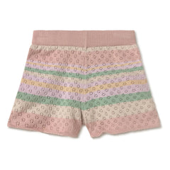 Coco au Lait - Gestreifte Shorts aus Bio-Baumwolle | Rosa