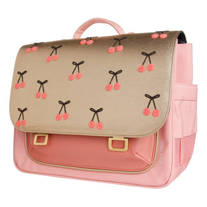 Jeune Premier - Midi Cherry Pompon School Bag | Gold