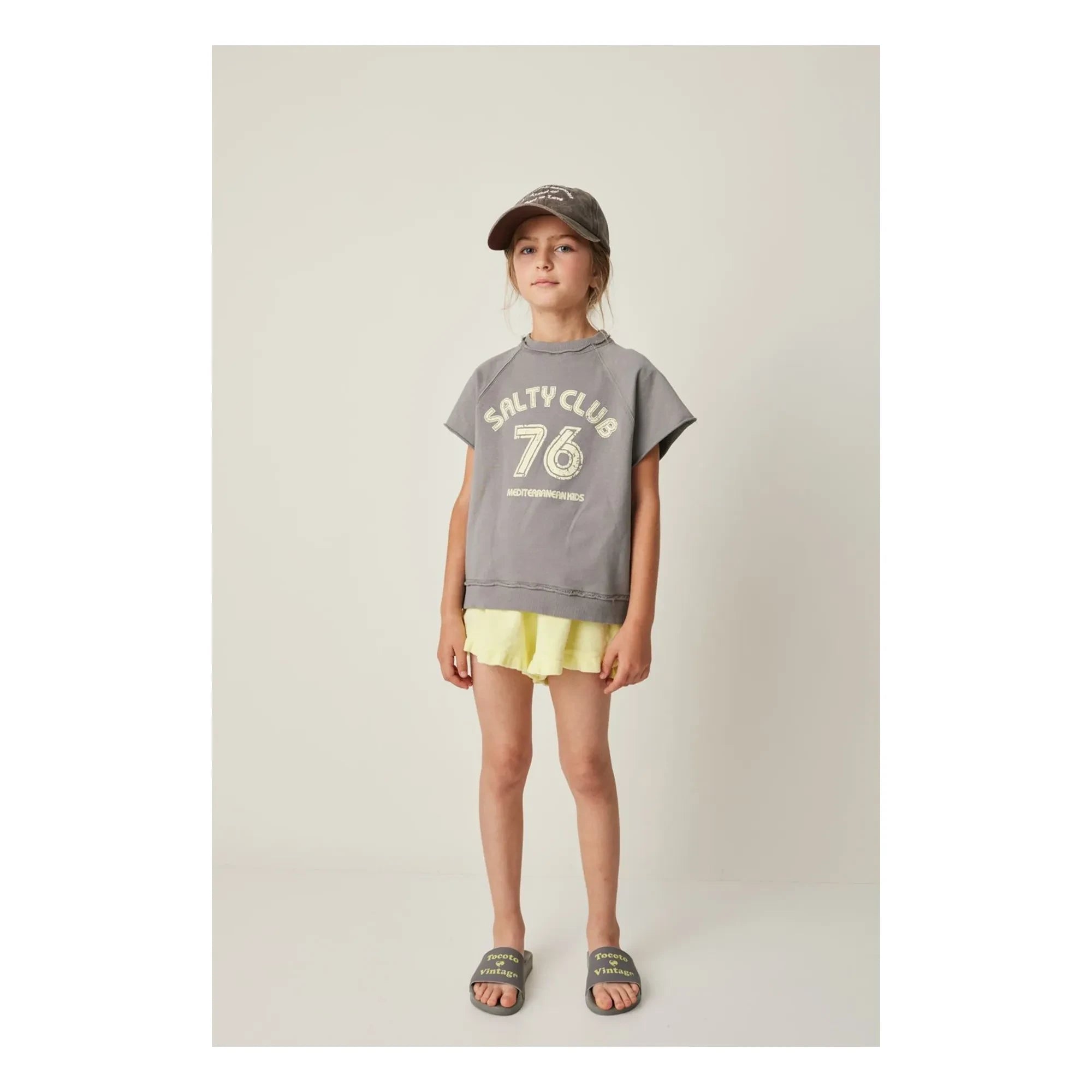 Tocoto Vintage - Kısa kollu sweatshirt | Koyu gri