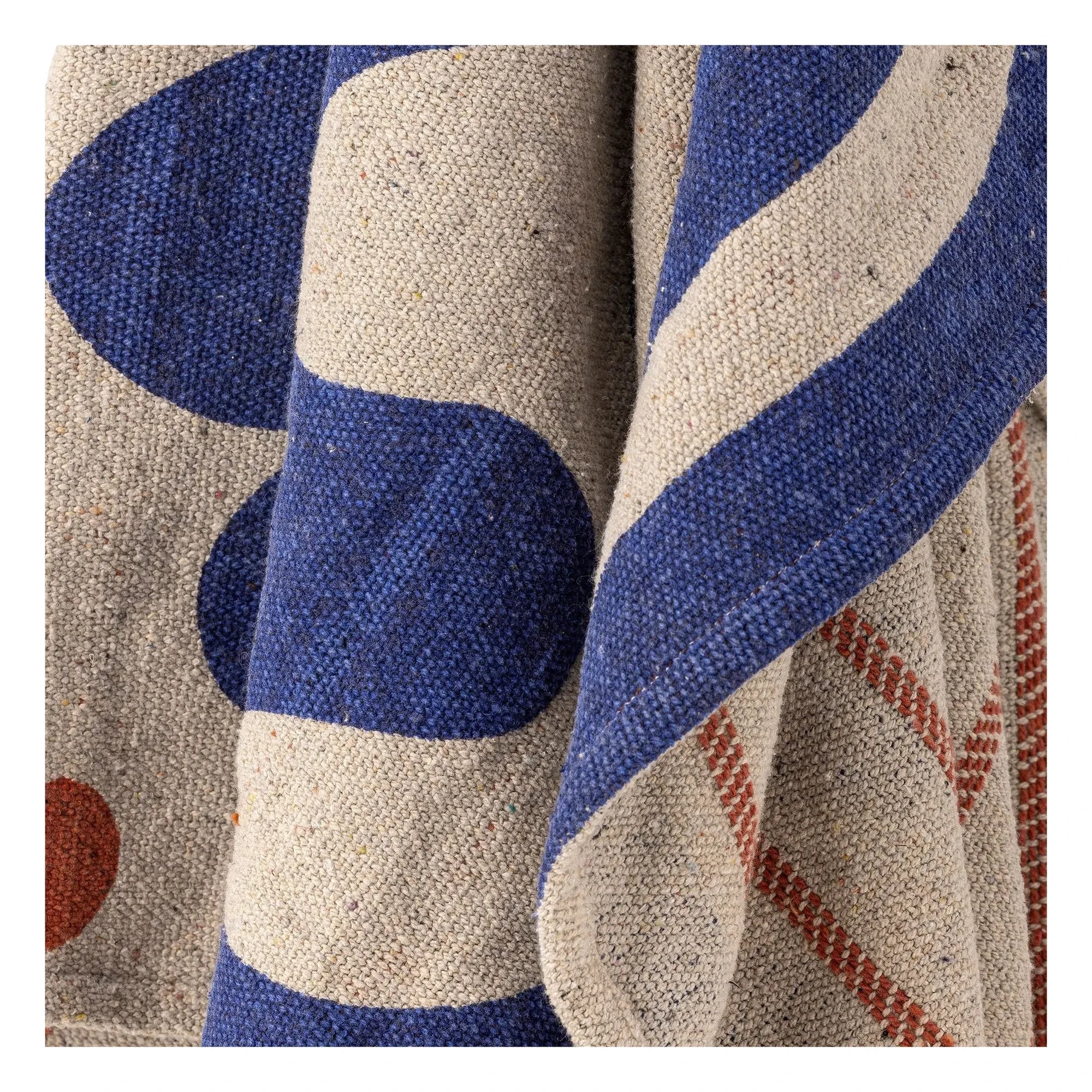 Bloomingville - Eviaya Recycled Cotton Throw | Blue