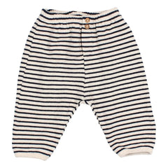 Búho - Leggings con botones a rayas | Azul marino
