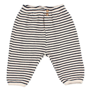 Búho - Leggings con botones a rayas | Azul marino