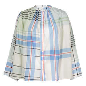 Virginie de Vinster - Blusa de cuadros Hokkaido | Azul